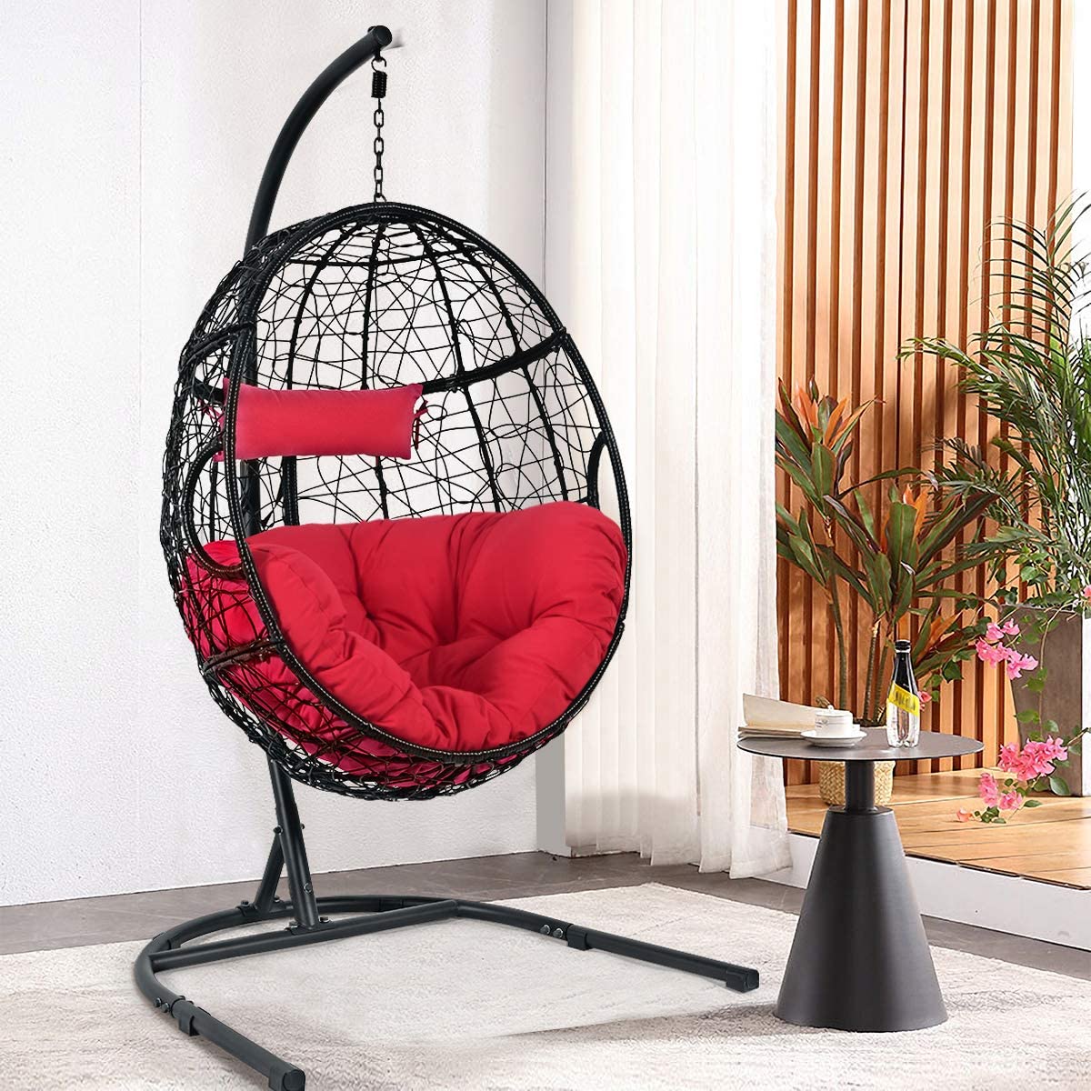 Egg Chair, Swing Chair with C-Hammock Stand Set,