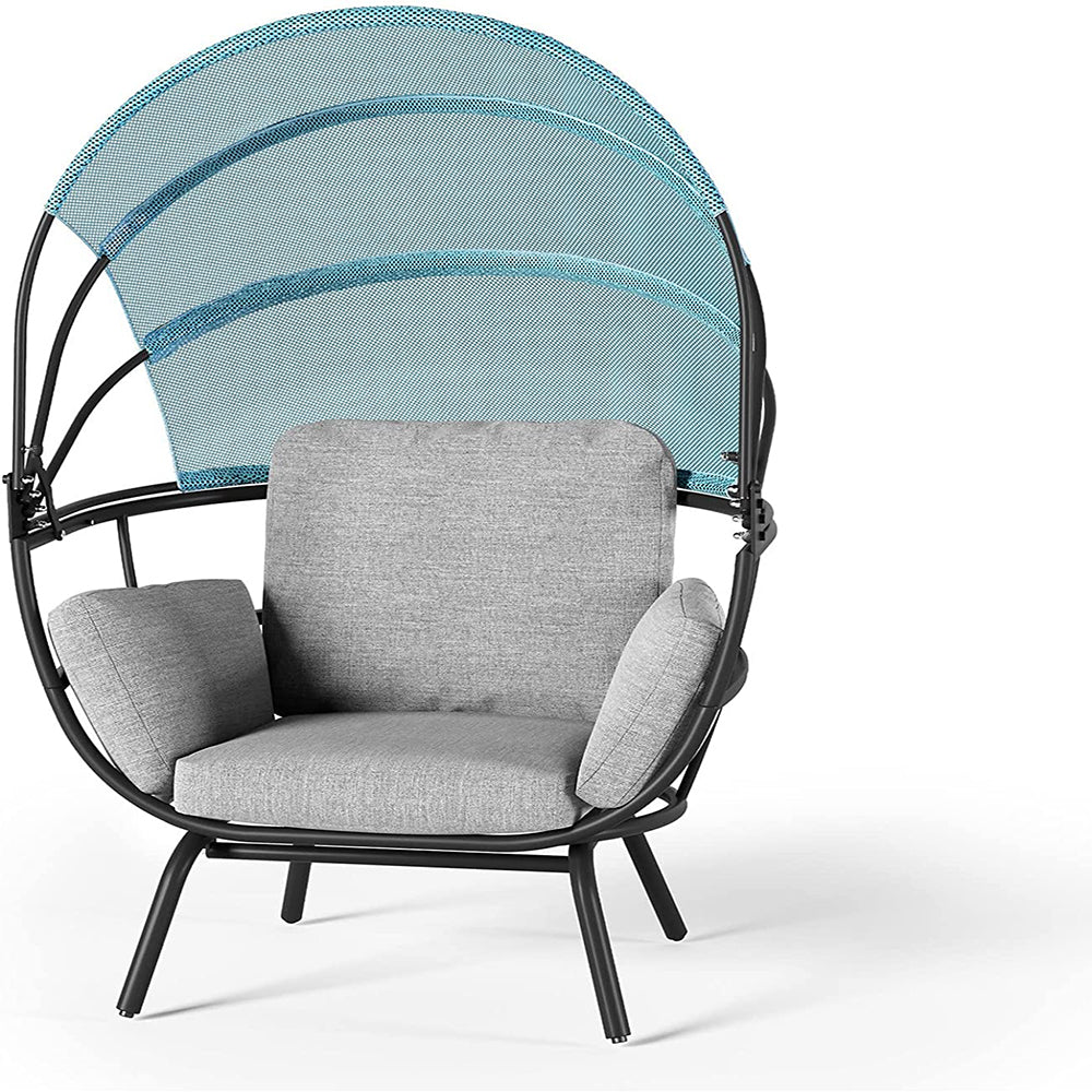 Egg Chair with Folding Canopy